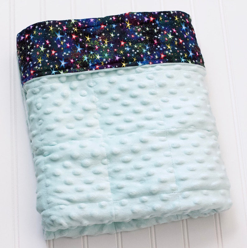 Weighted Blanket Rainbow Stars Weighted Blanket Teen Etsy