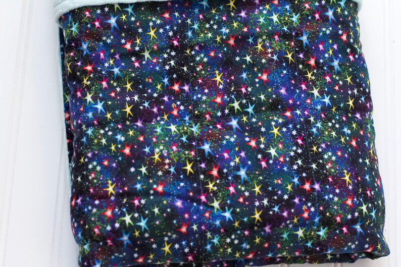 Weighted Blanket Rainbow Stars Weighted Blanket Teen Etsy