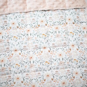 Floral Weighted Lap Pad: Bunnies, Mushrooms, Anxiety Relief, Therapy Blanket, SPD Autism, Sleep image 5