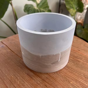 Blue And Gray Handmade Cache Pot