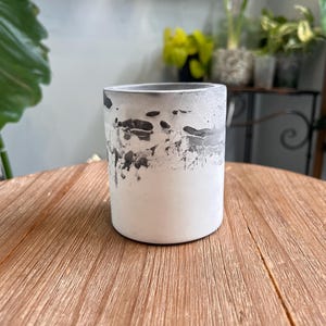 Black And White Handmade Cache Pot