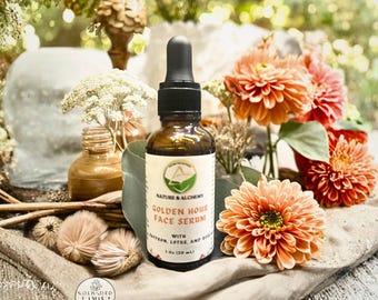 Golden Hour Face Serum – Botanical Saffron Rosehip Licorice Facial Oil