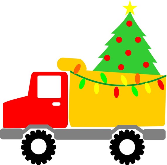Dump Truck With Christmas Tree Files .SVG/.EPS Files Etsy