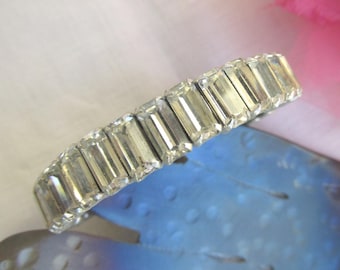 Rhinestone Cuff Bracelet - Vintage - Free Shipping