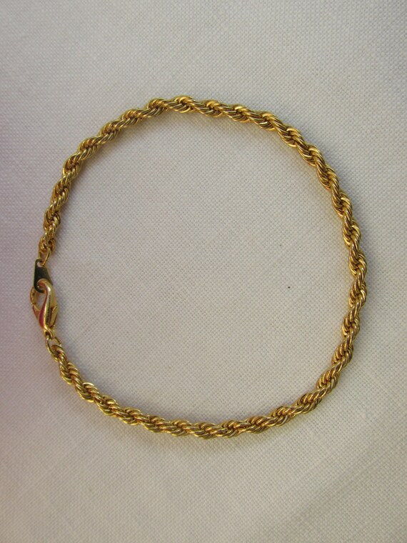 Vintage twisted gold tone Gem