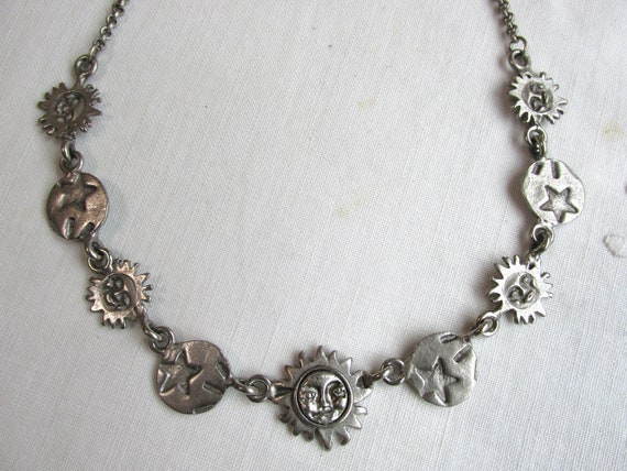 Necklace with Sun and Stars - Vintage - image 1