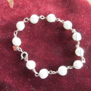 Bracelet by Sarah Coventry with Wrapped Faux Pearls - Vintage