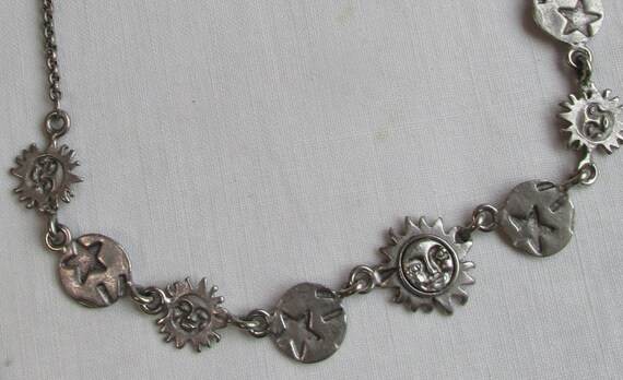 Necklace with Sun and Stars - Vintage - image 5