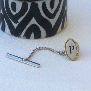 Tie Tack with &quot;P&quot; Initial - Vintage