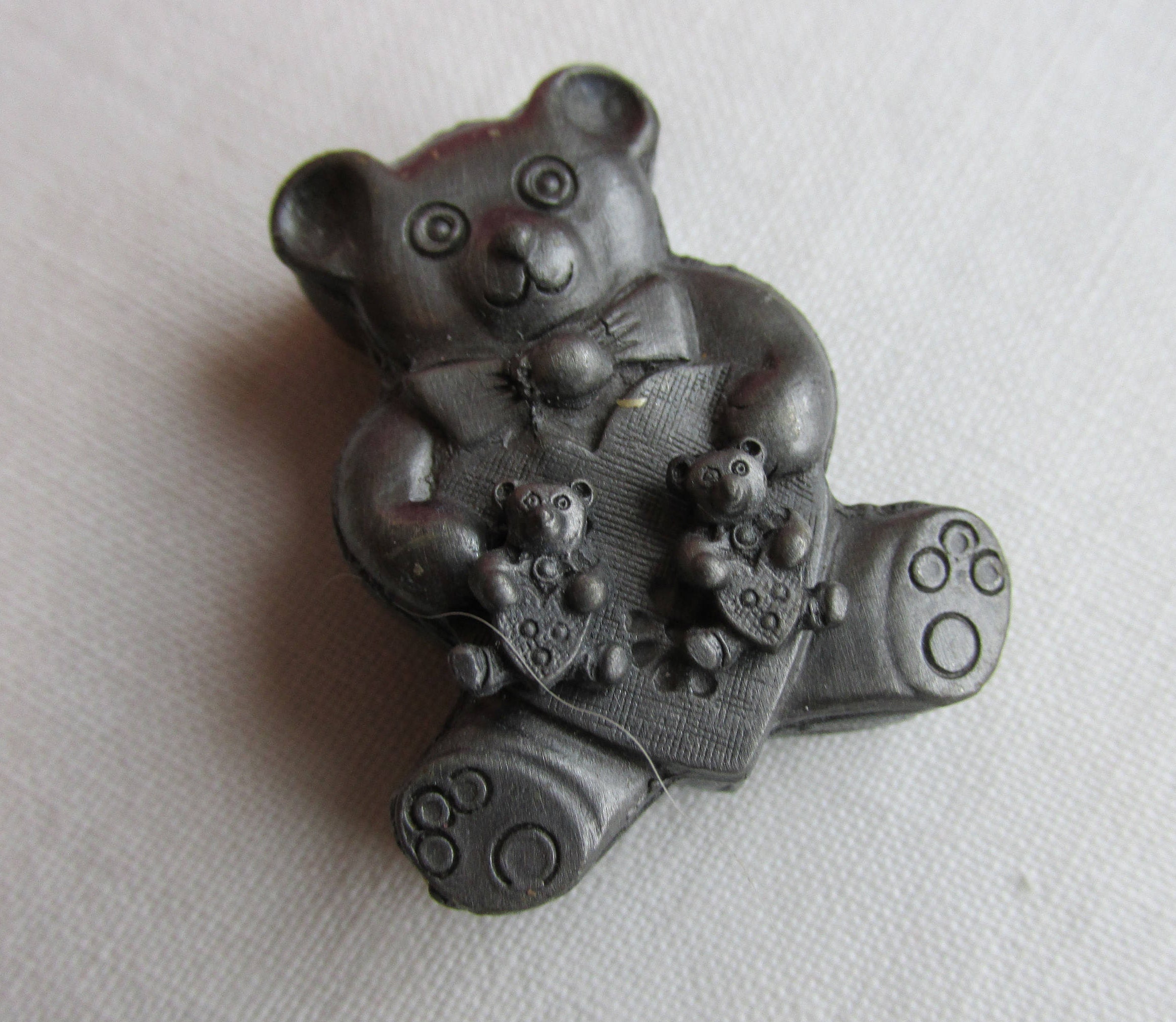 Teddy Bear Stash Box With Brooch and Earrings Pewter by - Etsy