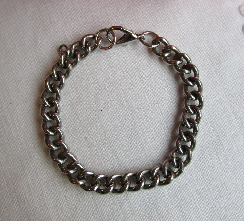 Bracelet Silver Link Bracelet for Charms Vintage Etsy