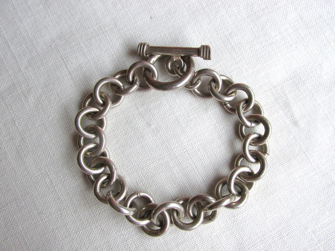 Chain Bracelet for Charms Sterling Silver Vintage Free Etsy