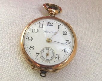 Reloj de bolsillo antiguo Hampden: 1912, Clinton, Iowa - Envío gratuito