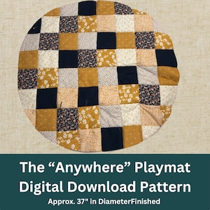 The Anywhere Playmat | Patchwork Tummy Time Mat Pattern | Digital Download Pattern