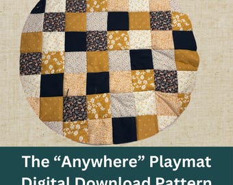 The Anywhere Playmat | Patchwork Tummy Time Mat Pattern | Digital Download Pattern