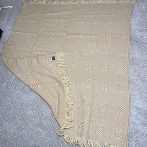 Pendleton Woven Fringe Throw Blanket 100% Wool Made In USA 57” X 68” Excellent image 5