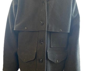 Filson dubbele cruiser-mantel van makreelwol Vintage groen Stijl 83 W Damesmaat 16