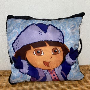 Saco de dormir vintage con almohada y cremallera de Dora la Exploradora