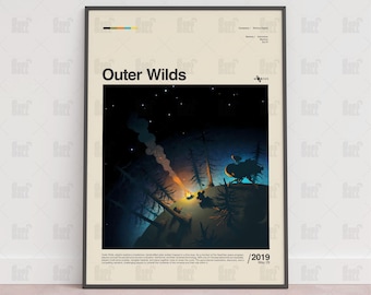 Outer Wilds-affisch, spelrumsaffisch, spelväggaffisch, speltrycksaffisch, spelgåva, videospelaffisch, spel