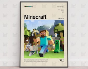 Minecraft-affisch, spelrumsaffisch, spelväggaffisch, speltryck, spelgåva, videospelaffisch, spelväggkonst, specialdesignat spel