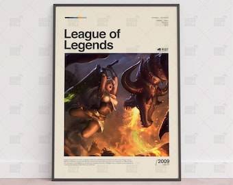 League of Legends-affisch, spelrumsaffisch, spelväggaffisch, speltryck, spelgåva, videospelaffisch, spelväggkonst