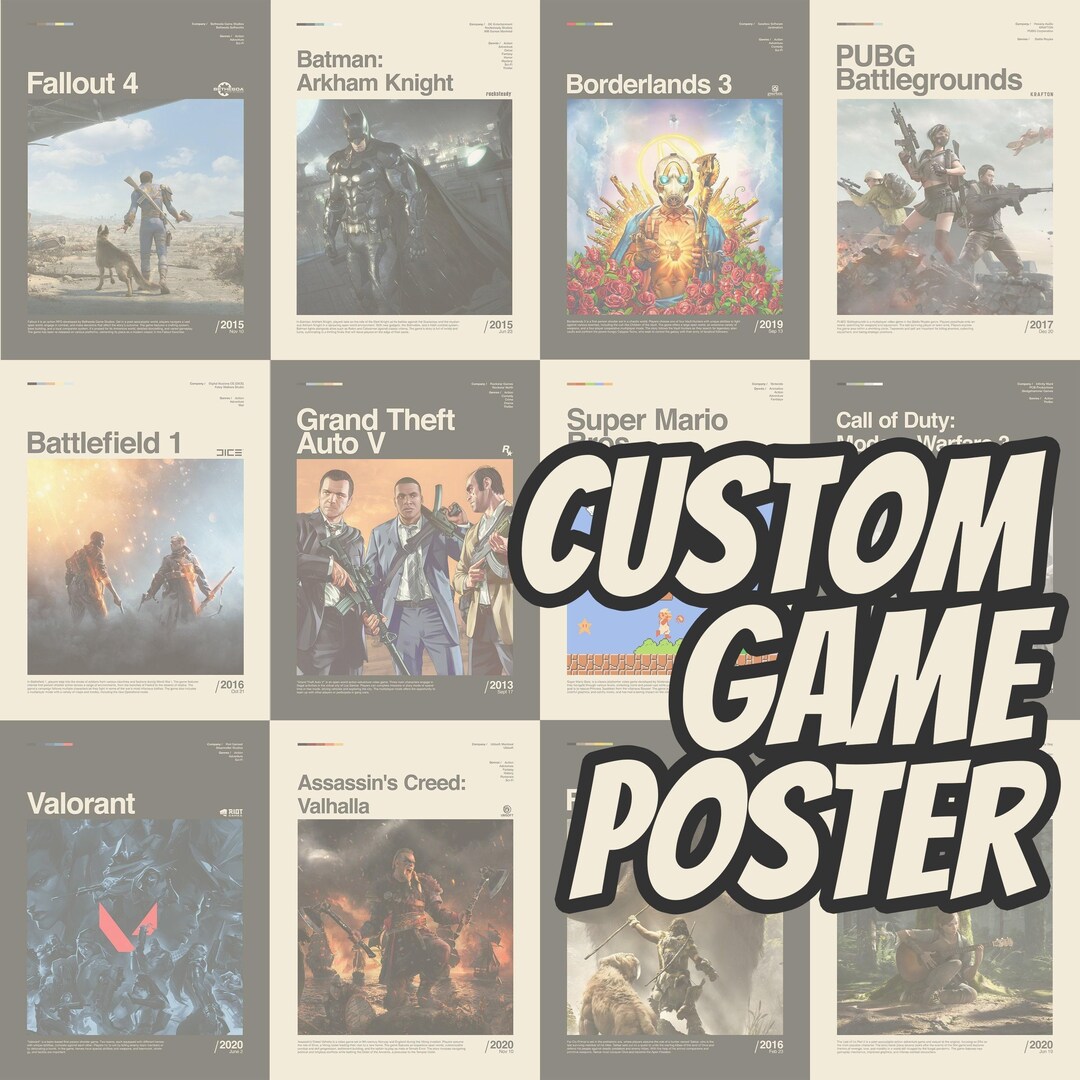 Game Posters Ruler Design Custom Game Poster, Gaming Room Poster, Gaming Wall Poster, Gaming ...