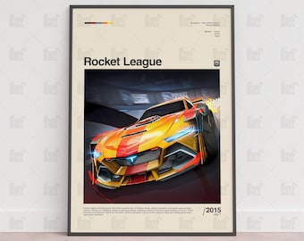 Rocket League-affisch, spelrumsaffisch, spelväggaffisch, speltryck, spelgåva, videospelaffisch, spel