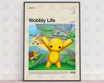 Wobbly Life-affisch, spelrumsaffisch, spelväggaffisch, speltrycksaffisch, spelpresent, videospelaffisch, spel