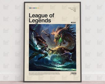 League of Legends-affisch, spelrumsaffisch, spelväggaffisch, speltryck, spelgåva, videospelaffisch, spelväggkonst
