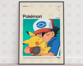 Pokemon poster, poster gaming kamer, gaming muur poster, gaming print poster, game cadeau, videogame poster, gaming kunst muur decor, gaming kunst