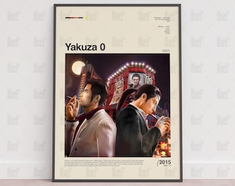 Yakuza 0-affisch, spelrumsaffisch, spelväggposter, speltryckaffisch, spelgåva, videospelaffisch, spelväggkonstposter, spel