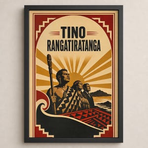 Tino Rangatiratanga Māori Sovereignty Poster, arte murale stampabile retrò vintage (download digitale) 176