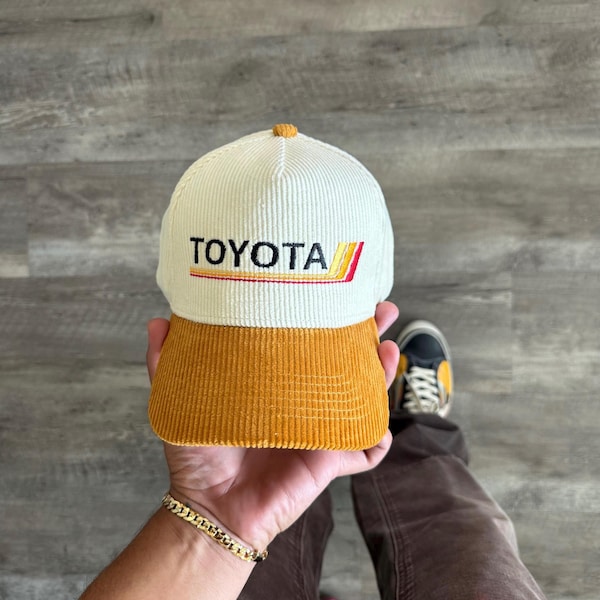 Retro inspired Toyota corduroy hat