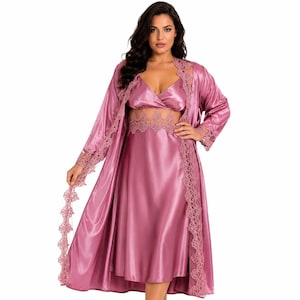 Satin Nightgown Plus Size - Etsy Satin Nightgown Plus Size - Etsy