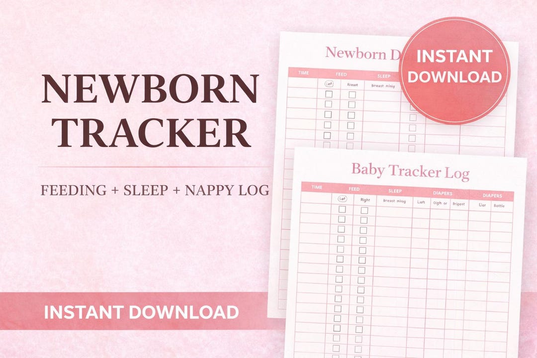Newborn Tracker Printable PDF, Baby Feeding & Sleep Log, Newborn Daily ...