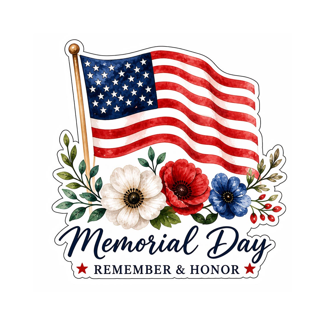 Memorial Day Png, American Flag Floral Design, Patriotic Flowers ...
