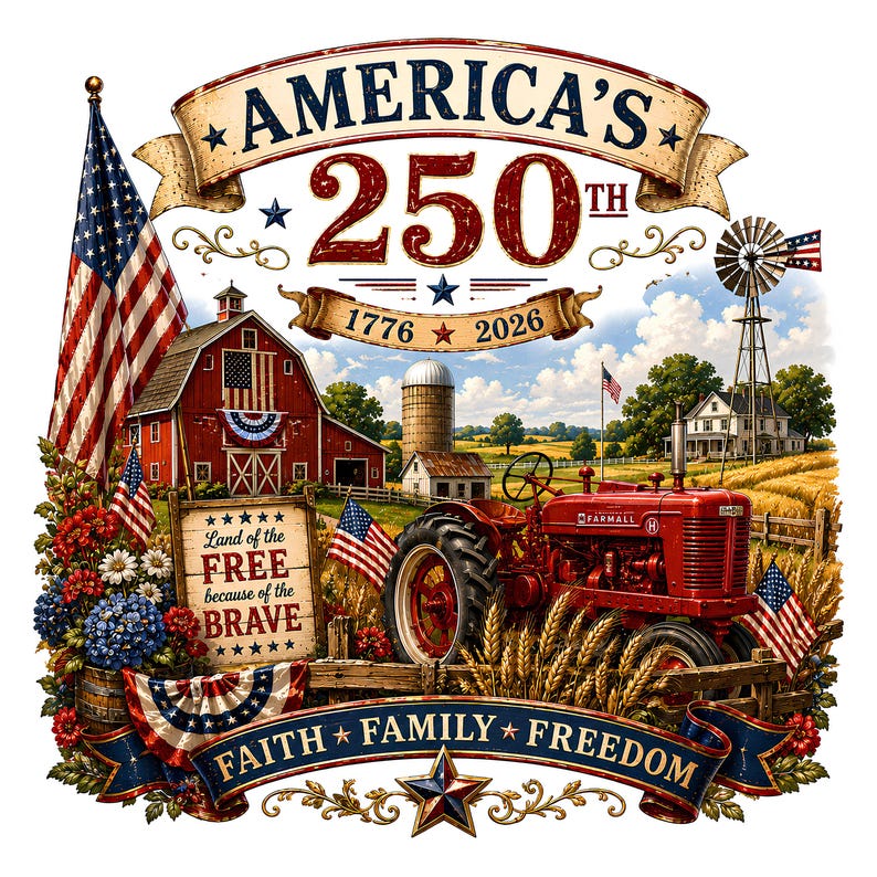 America 250 PNG, Patriotic Anniversary Bundle, 1776 2026 Celebration ...