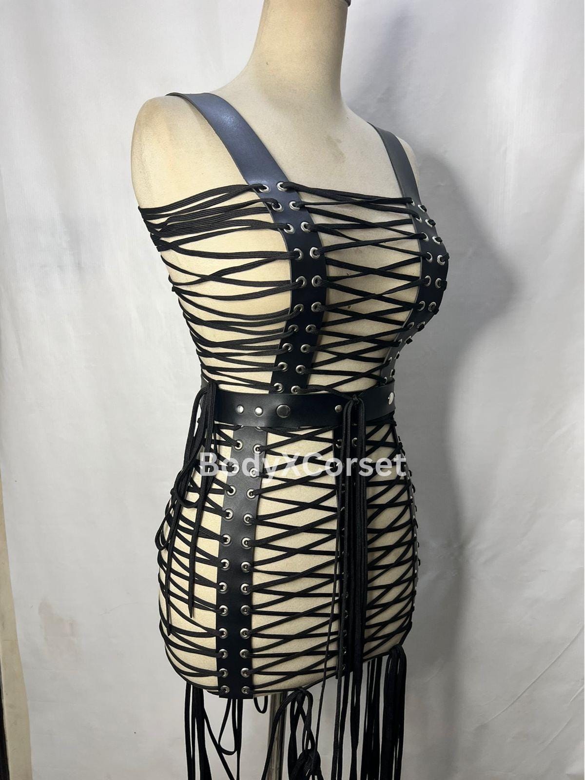 Leather Goth Dress - Etsy