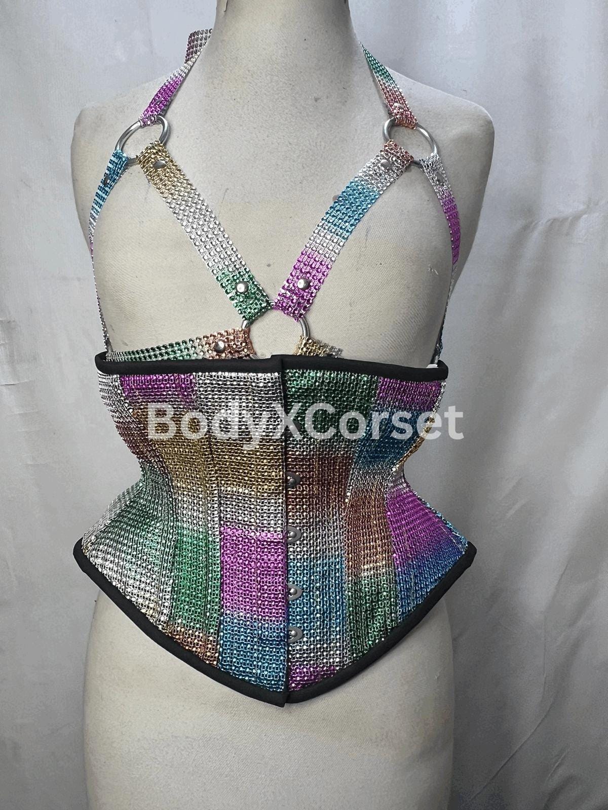 Underbust Rhinestone Belt - Etsy