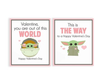 space wars baby valentine, INSTANT DOWNLOAD digital file valentine card, class valentines