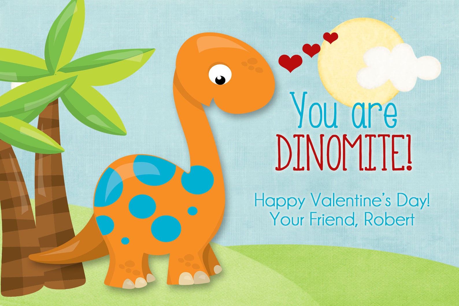 Dinosaur Valentine Cards Printable Class Valentines Digital | Etsy