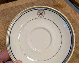 Vintage US Navy wardroom tea saucer, Homer Laughlin Best China