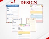 Classroom Activity Planner Printable for Teachers, Weekly Lesson Organizer, Digital Download, Homeschool Template, Activity Sheets
