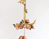 Paper Cut Table number for Wedding Decorated with Paper Flowers