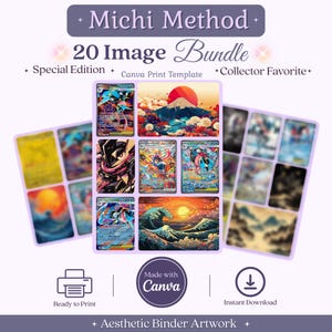 Greninja-inspirerat konstpaket Michi Method-pärmblad Utskrivbara sidor Direktnedladdning