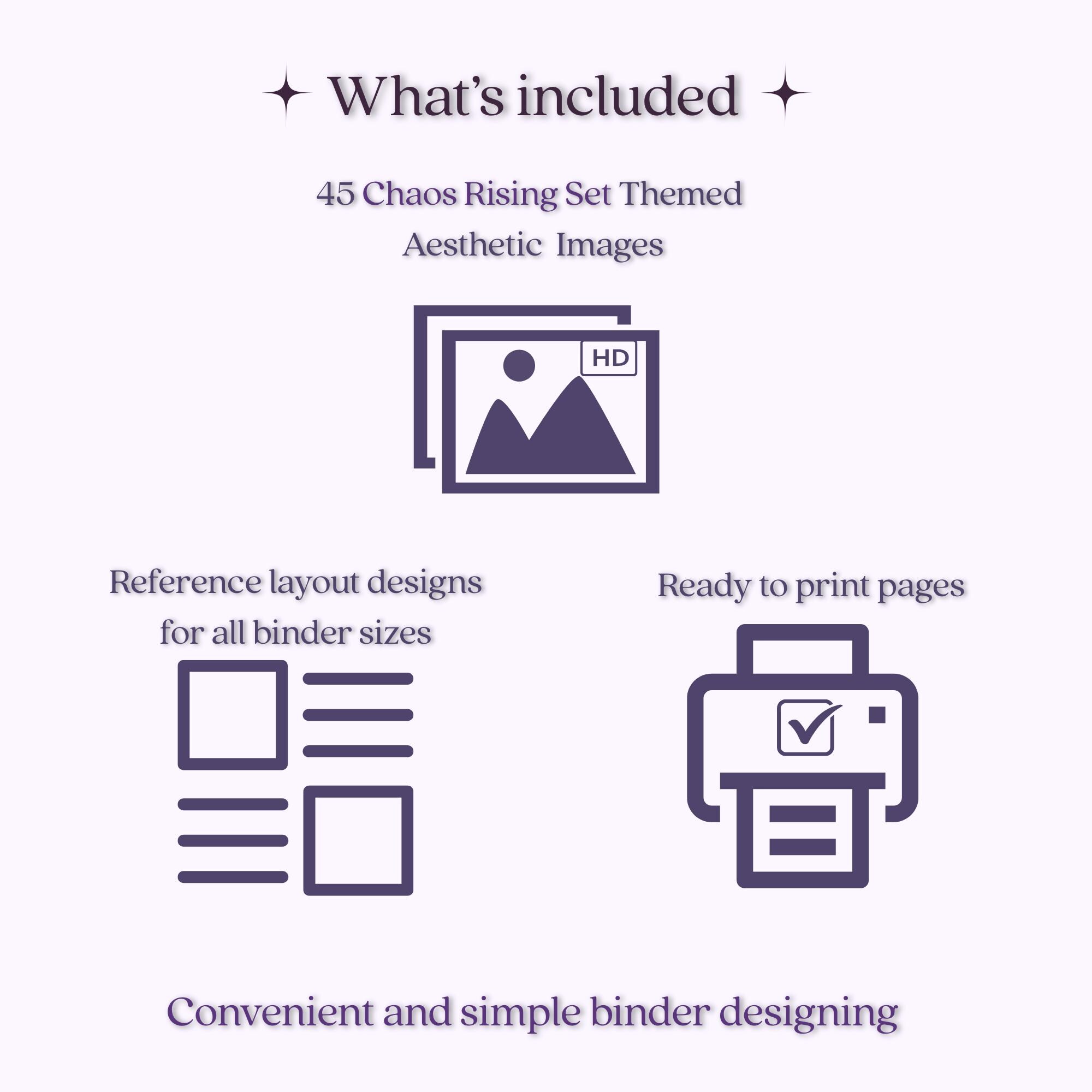 Chaos Rising Art Bundle: Michi Method Binder Inserts Digital Download ...