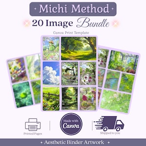 Grass Type Art Michi Method Binder Inserts 20 Physical Art Pieces 4 Pages Shipped