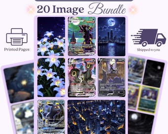 Umbreon Themed Art Michi Method Binder Inserts 20 Physical Art Pieces 4 Pages Shipped