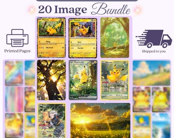 Pikachu Inspired Art Michi Method Binder Inserts 20 Physical Art Pieces 4 Pages Shipped
