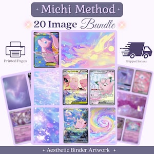 Psychic Inspired Art Michi Method Binder Inserts 20 Physical Art Pieces 4 Pages Shipped